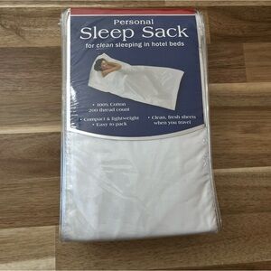 Personal Sleep Sack - White Cotton Travel Bedding